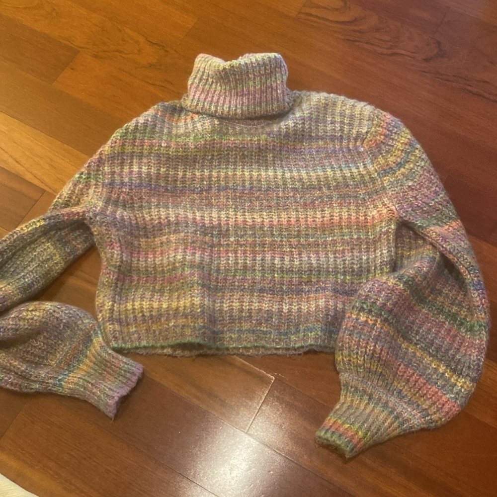 Top Shop Multi Color Sweater Top Size 4-6 Euc Pri… - image 6